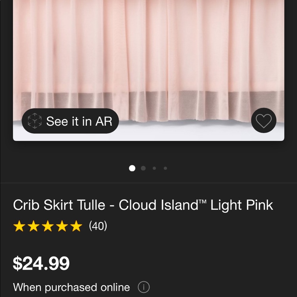 Pink Tulle Crib Skirt